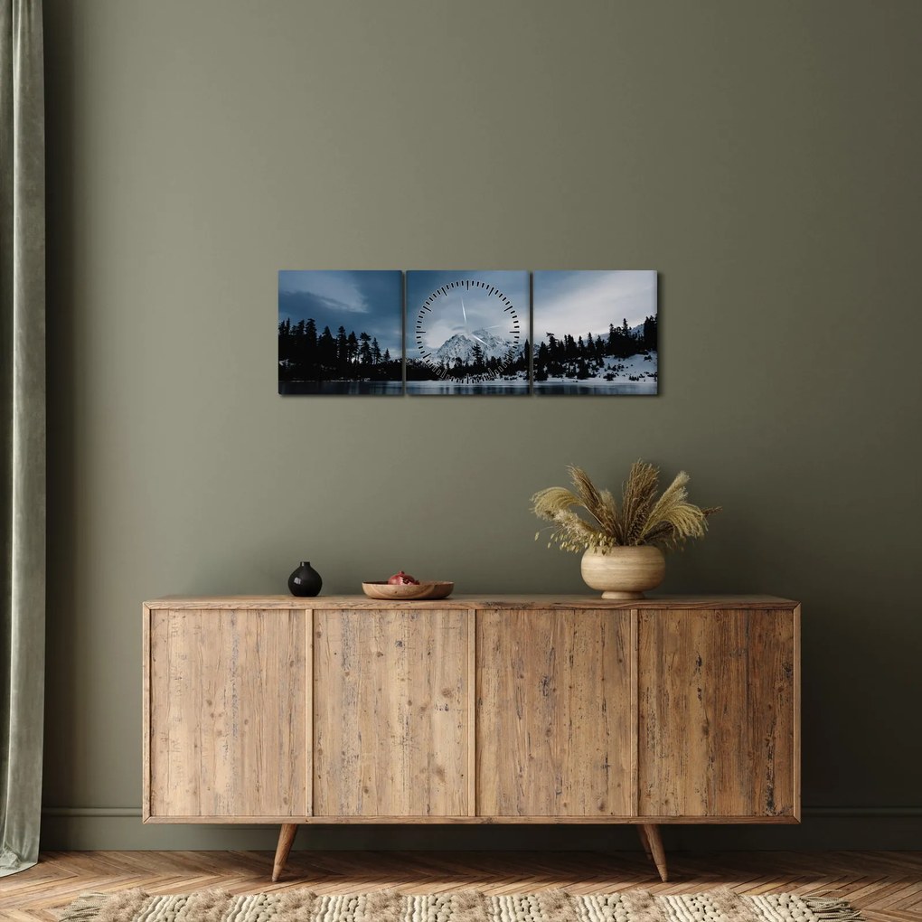 Tablou - Pe laacul înghețat (cu ceas) (90x30 cm)