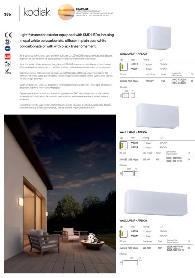 Redo 90329 - Corp de iluminat exterior LED KODIAK LED/12W/230V 4000K 30 cm IP65 alb