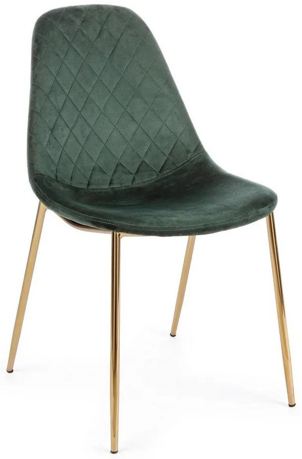 Scaun catifelat Terry. verde inchis