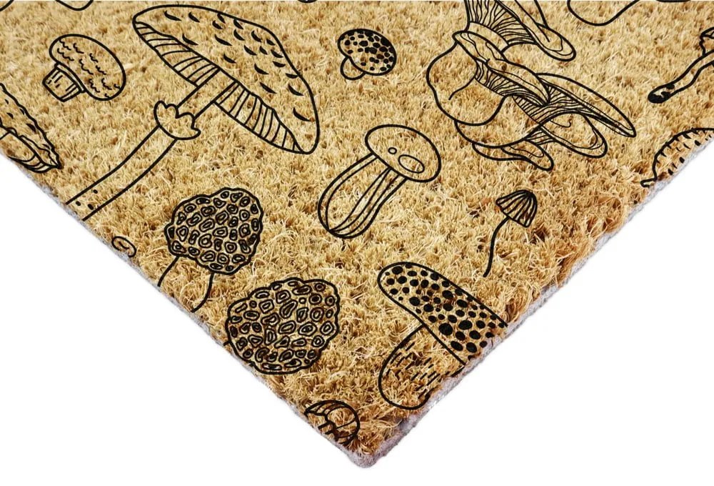 Covoraș de intrare din fibre de nucă de cocos 40x60 cm Mushrooms – Artsy Doormats