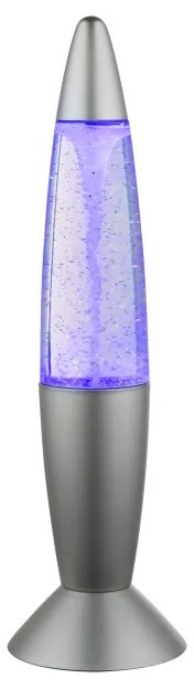 Veioza decorativa, gri argintiu din plastic cu efect de vartej in interior MAGMA 28019 GL