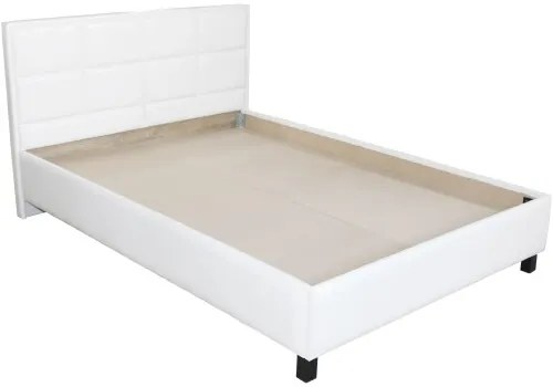 Pat Soft tapitat pentru saltea 140x200, Alb