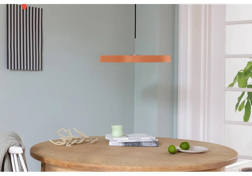 Lustră portocalie LED cu abajur din metal ø 43 cm Asteria Medium – UMAGE