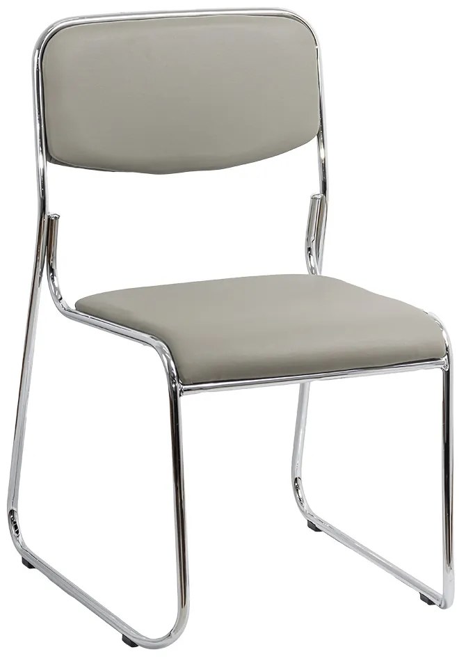 Scaun de așteptare HRC 604 gri din piele ecologică suprapozabil