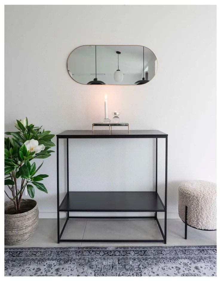 Puf crem cu tapițerie din blană artificială Alford – House Nordic