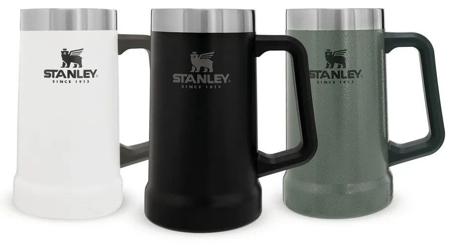 Cană termos neagră din oțel inoxidabil 700 ml The Big Grip Beer Stein Black – Stanley