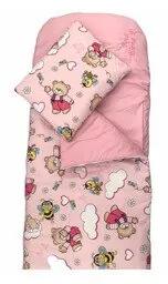 Deseda - Sac de dormit buzunar de iarna  Ursi cu albine pe roz