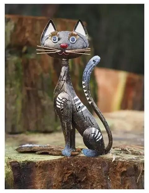 Figurina metal Cat, 35x6x15 cm