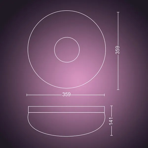 Philips 40905/31/P9 - Plafonier LED RGBW Hue FLOURISH 32W 230V