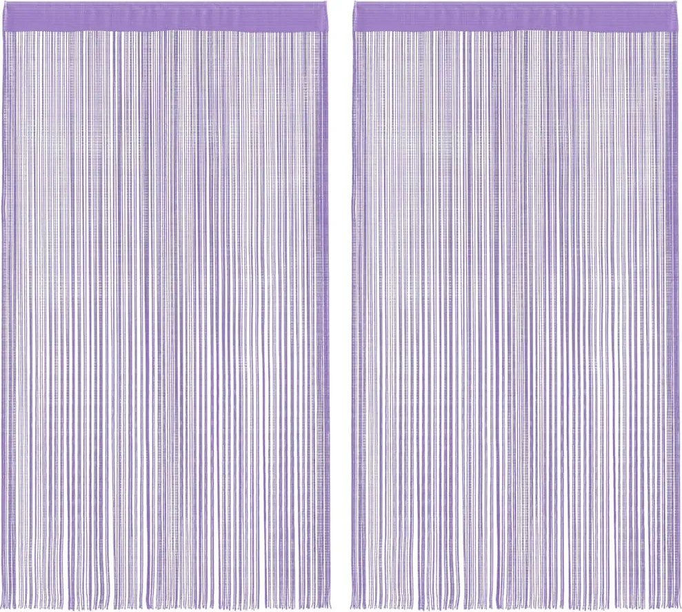 vidaXL Perdele șir 2 buc Violet 100x250 cm