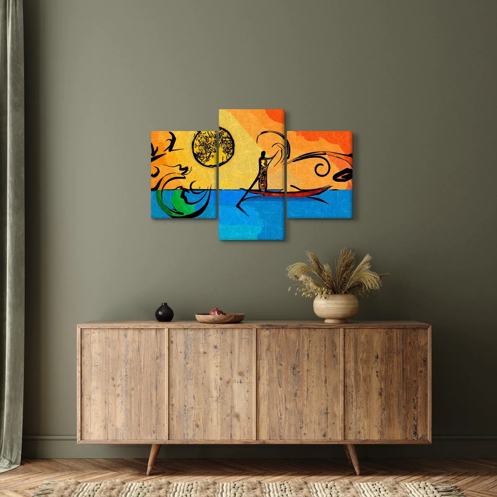 Tablou cu pictură străveche (90x60 cm)