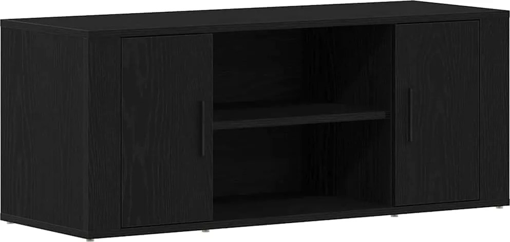 vidaXL Cabinet TV Stejar negru 100 x 35 x 40 cm Lemn compozit