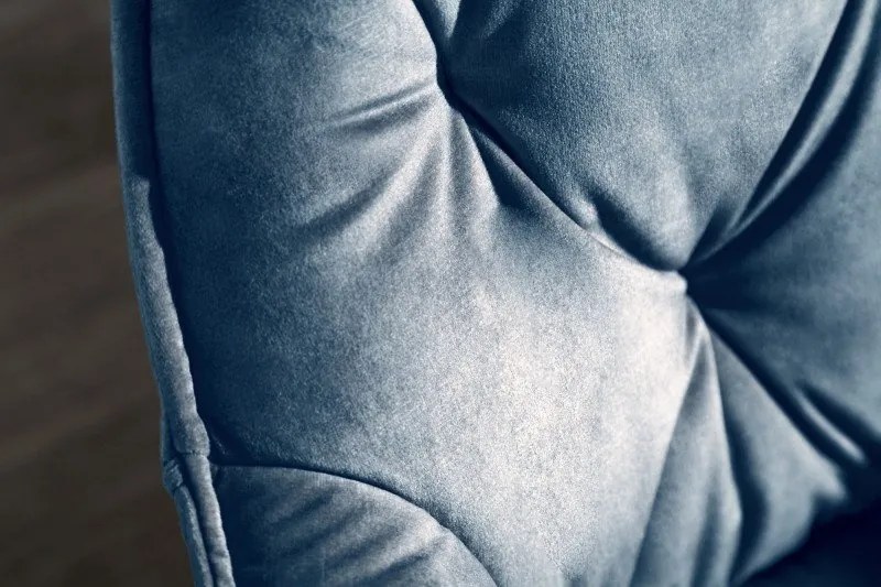 Set 2 scaune moderne Milano catifea albastru petrol