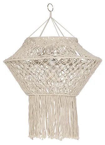 Abajur macrame natural 90 cm