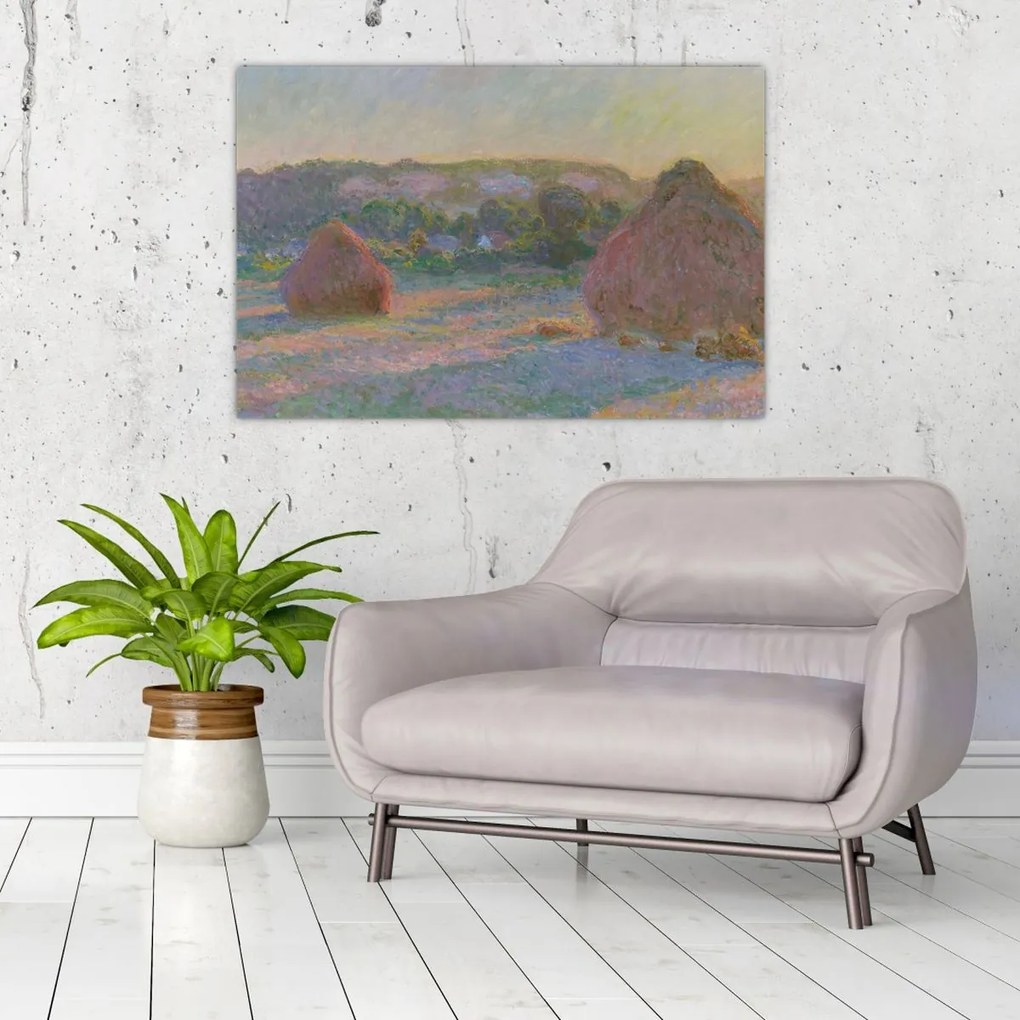 Tablou - Claude Monet, Stacks of Wheat (End of Summer) , reproducere (90x60 cm)
