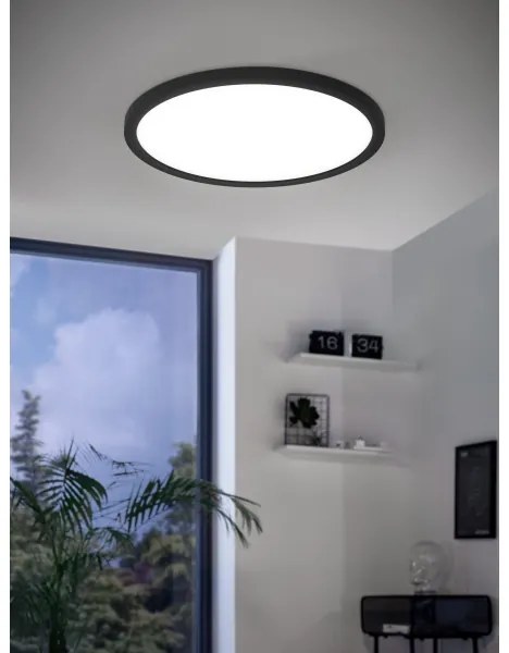 Plafonieră LED RGBW dimabilă ROVITO-Z LED/14,6W/230V negru Eglo 900091