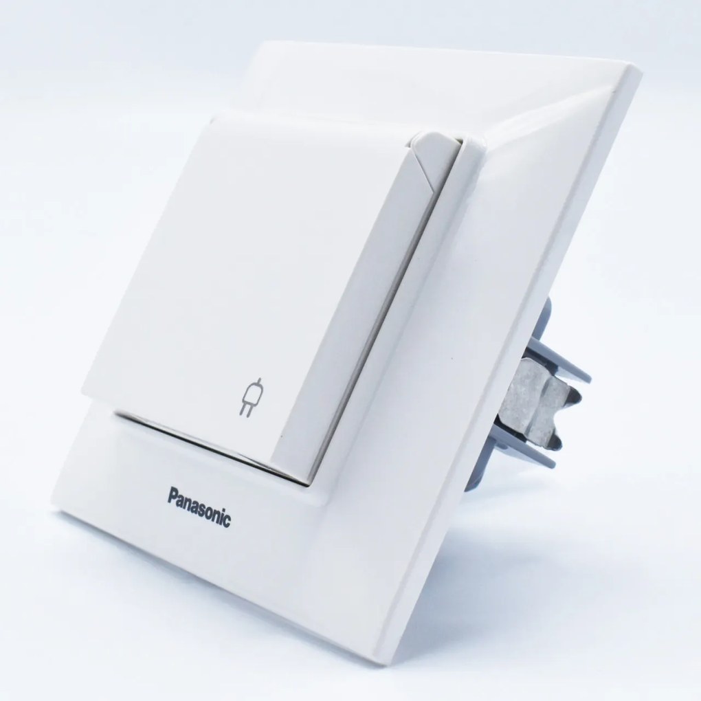 Priza simpla cu capac, 16A, IP20, Alb, Panasonic Arkedia Slim