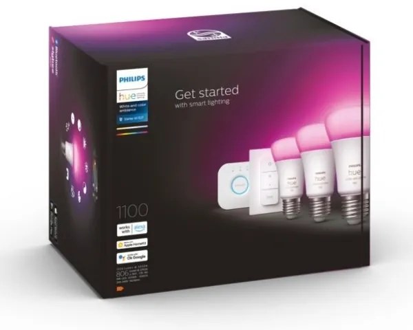 Pachet de pornire Philips Hue WACA 3xE27/9W 2000-6500K + dispozitiv de intercone