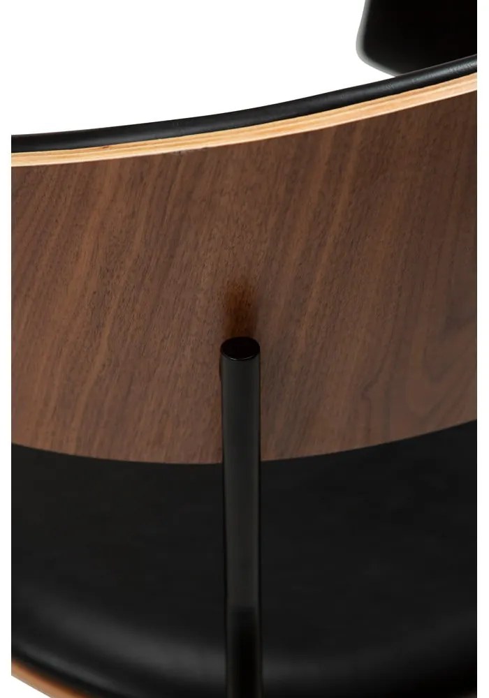 Scaun de sufragerie negru/în culoare naturală închisă cu cotiere Crib – DAN-FORM Denmark