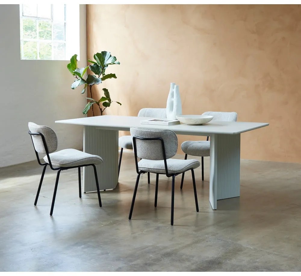 Masă de dining gri deschis 90x200 cm Palma – Unique Furniture