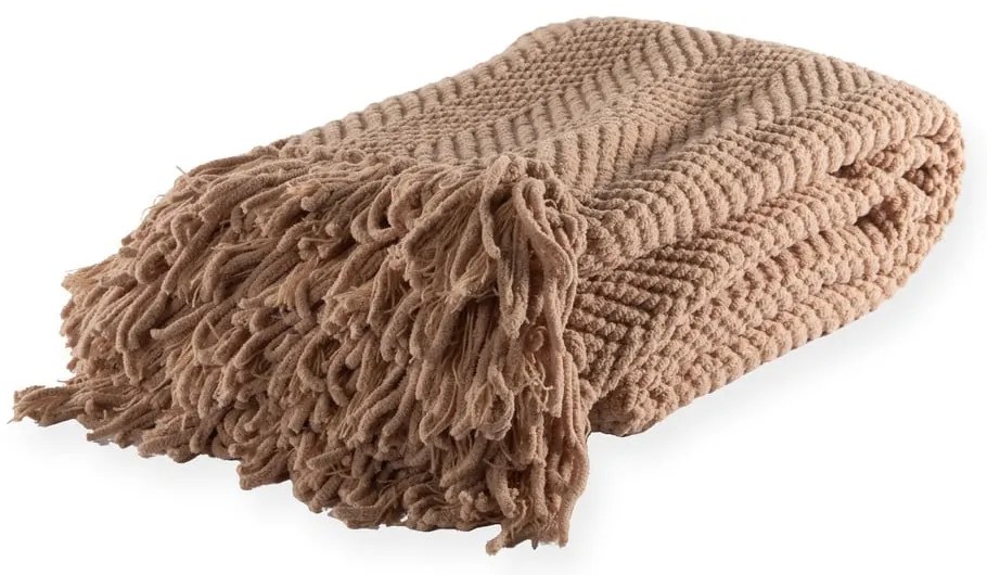 Pătură maro din janilie 130x170 cm Renee – Tiseco Home Studio
