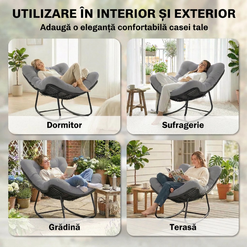 Outsunny Fotoliu ou ratan | Aosom Romania