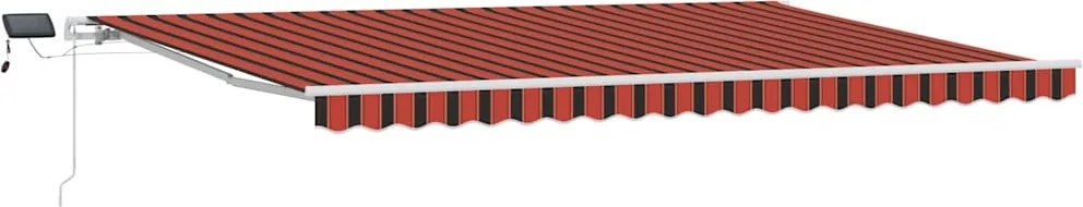 vidaXL Cortina Retractabilă Manual portocaliu și maro 500 × 300 cm