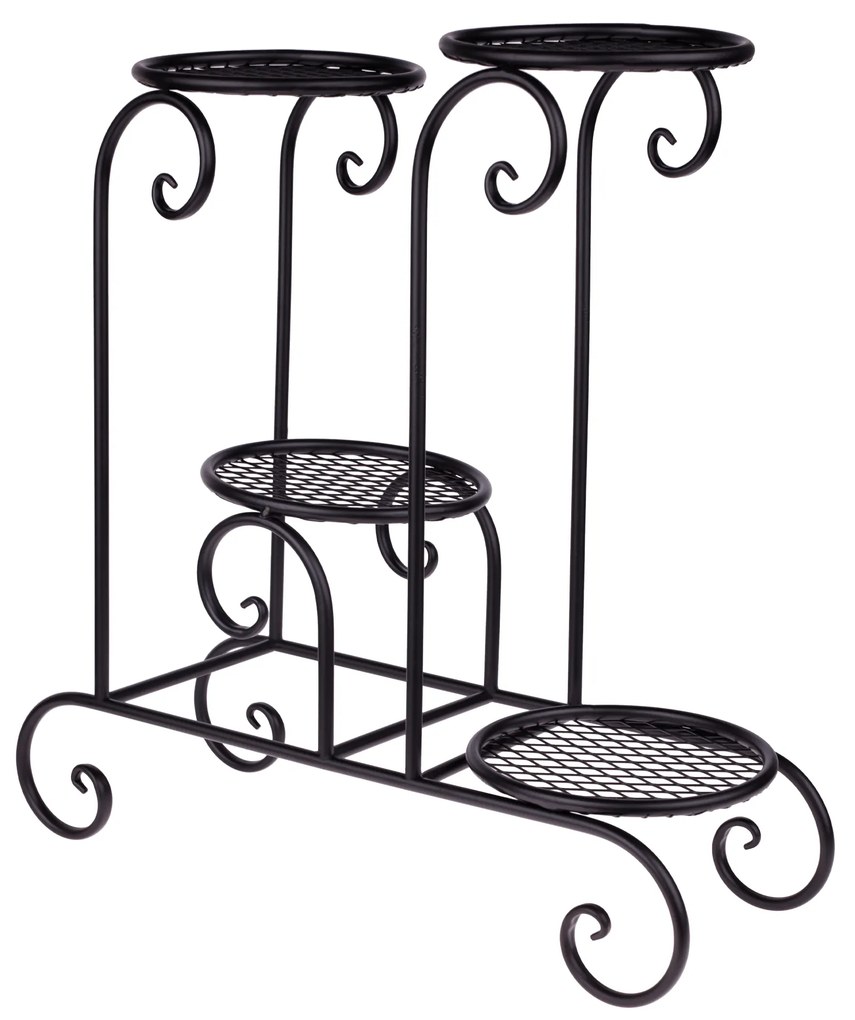 Suport pentru flori, metal, negru, HLAKON