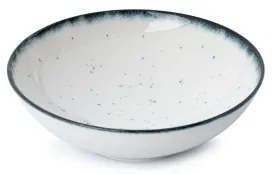 Set veselă 24 piese, din porțelan, alb/negru