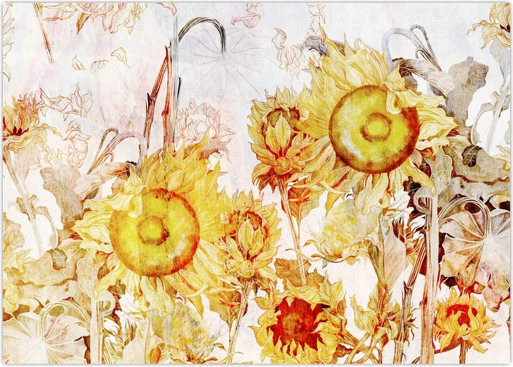 Tablou - Floarea-soarelui,pictură (70x50 cm)