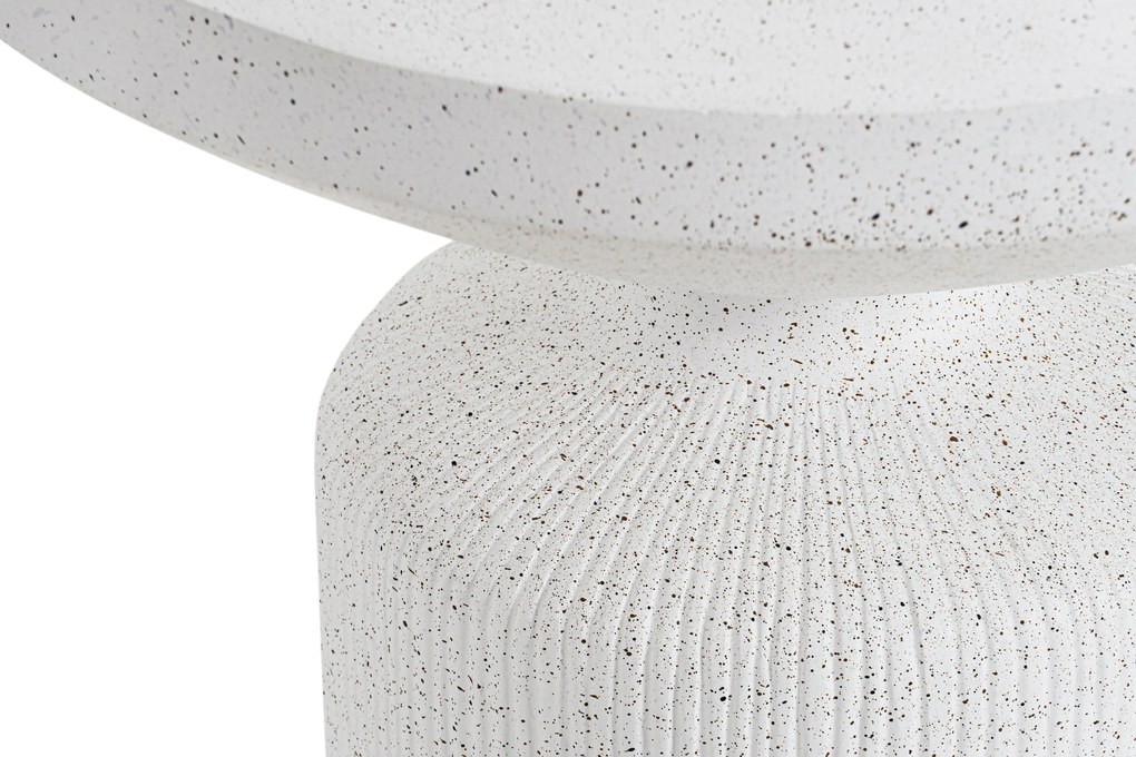 Măsuță de cafea rotundă Sintro 54 cm - terrazzo alb