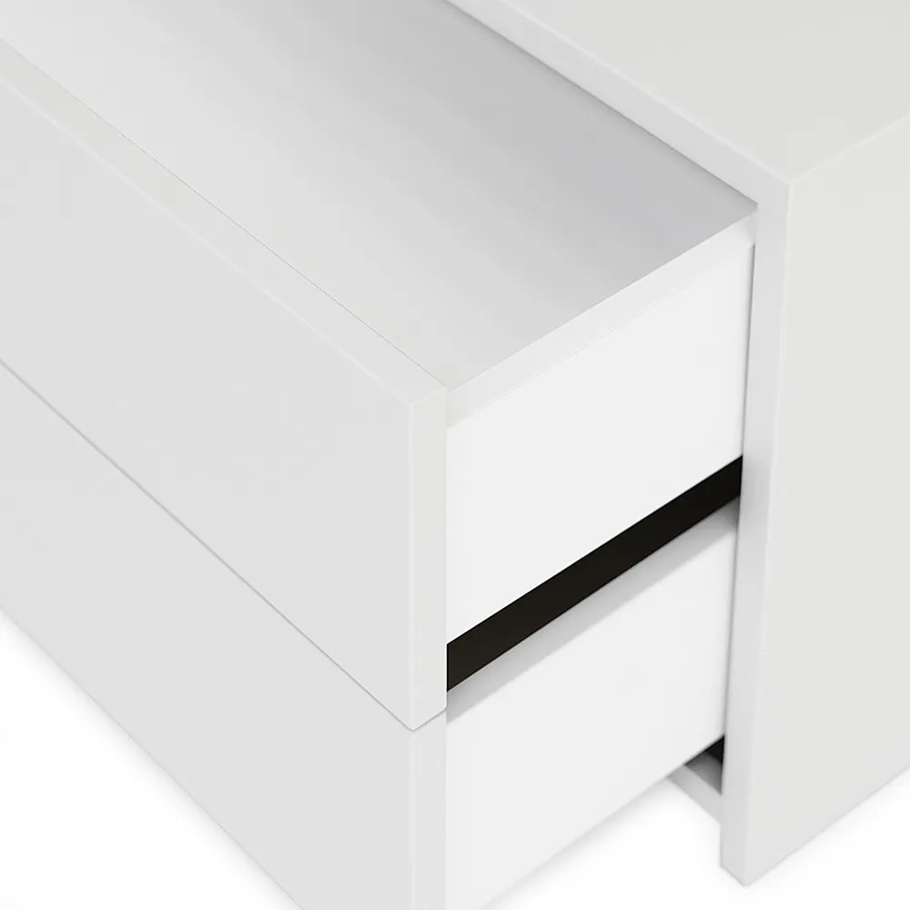 Boxie 2 sertare dulap de perete 40x80x37 cm alb