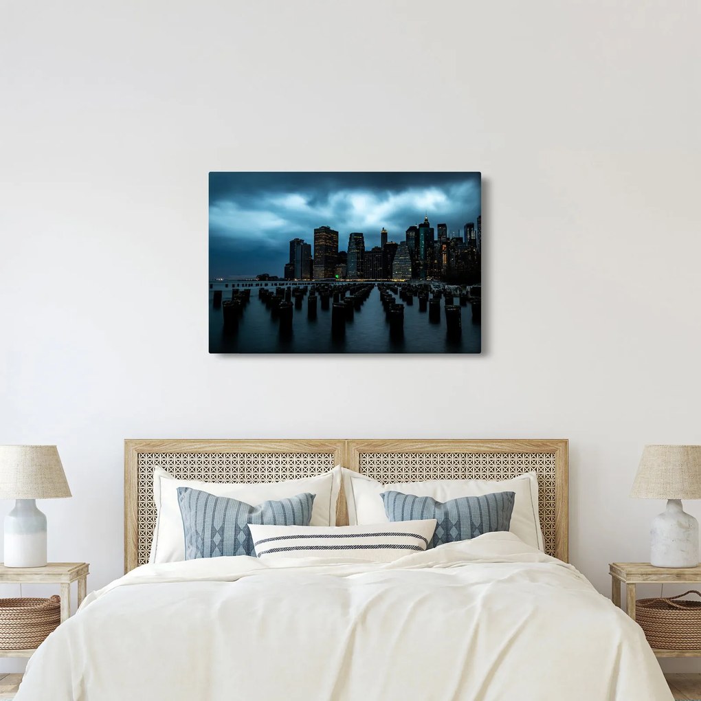 Tablou - Privire spre Zgârâie nori din New York (90x60 cm)