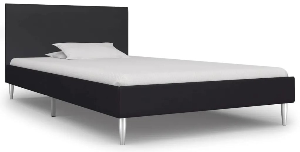 vidaXL Cadru de pat, negru, 90 x 200 cm, material textil