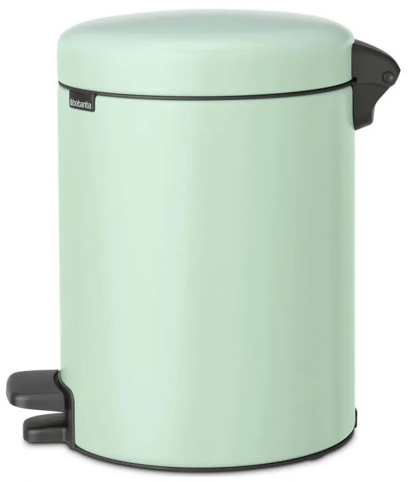 Cos de gunoi cu pedala Brabantia NewIcon 1008839, 5 L, Inchidere lina, Baza antiderapanta, Verde deschis