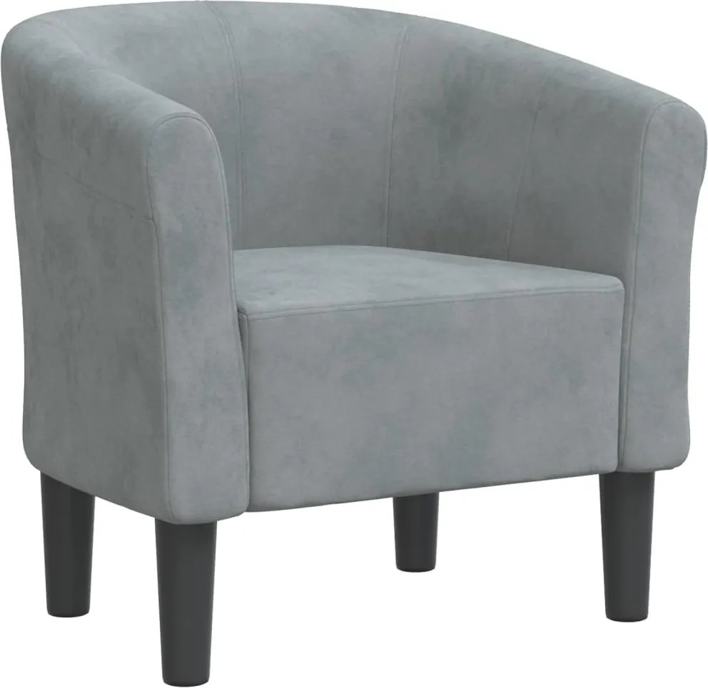 vidaXL Fotoliu tip cuvă, gri închis, catifea