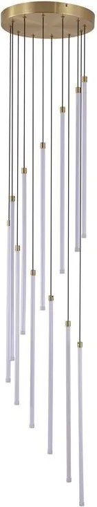 Lustra casa scarii cu 12 Tuburi LED CCT, telecomanda Flare