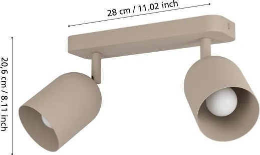 Eglo TILSTON 44162 - Spot 2xE14/40W/230V, bej