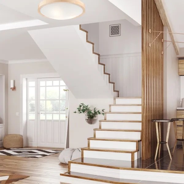 Plafonieră NATURAL SLIM 3xE27/60W/230V ø 47 cm pin