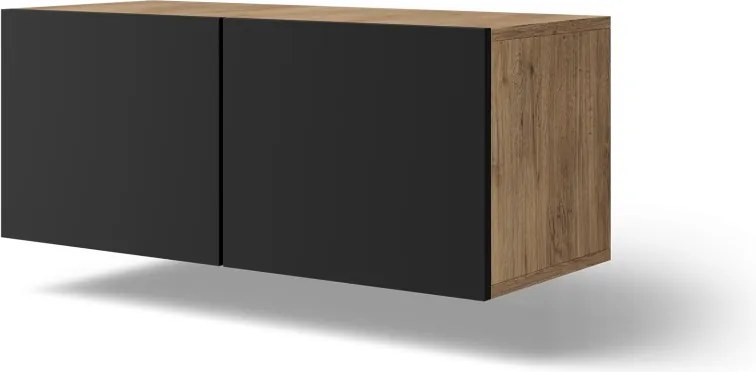 Comodă TV Lila montat pe perete TV – 100x40x41 cm – Stejar Artisan / Negru