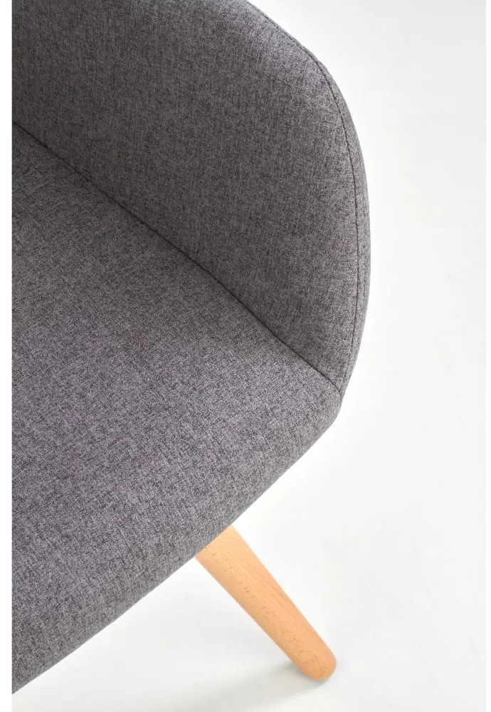 Scaun de bucaterie Leroy, gri/fag