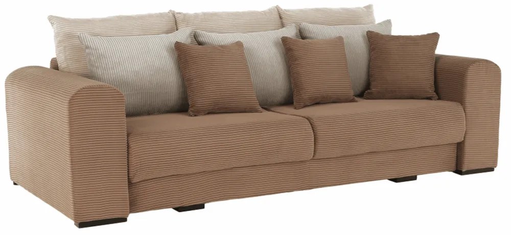 Canapea foarte spaţioasă, maro deschis, bej, crem, GILEN BIG SOFA