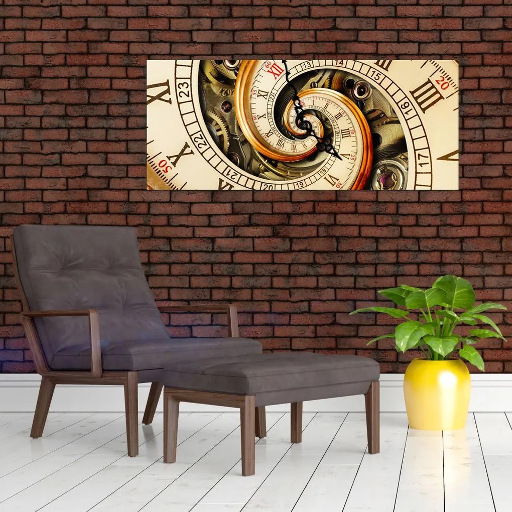 Tablou cu ceas (120x50 cm)