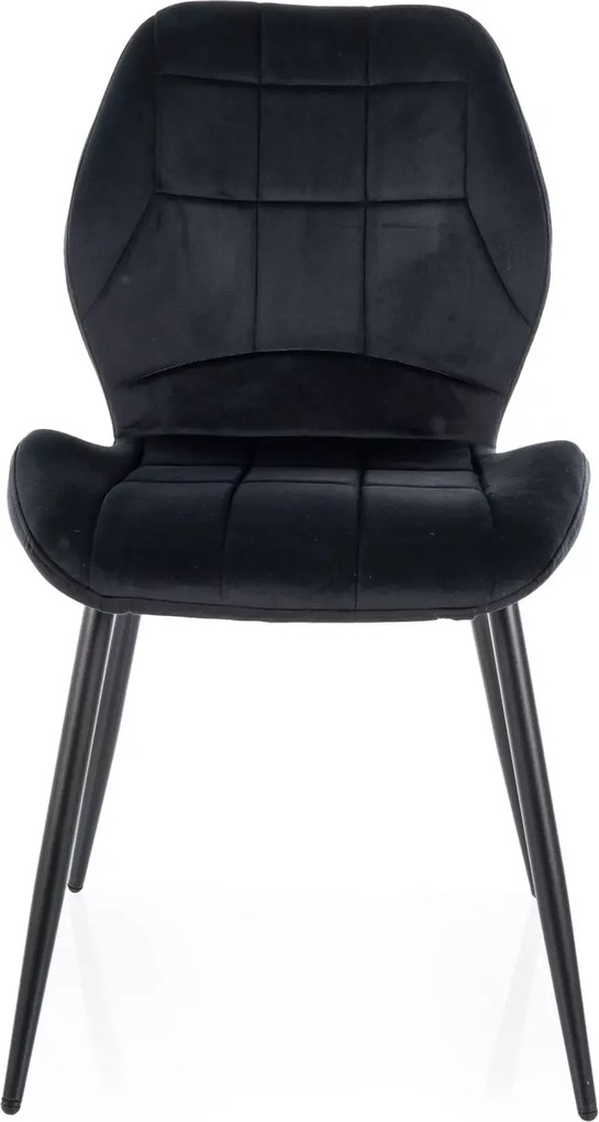 Scaun de sufragerie JAKE VELVET neagra