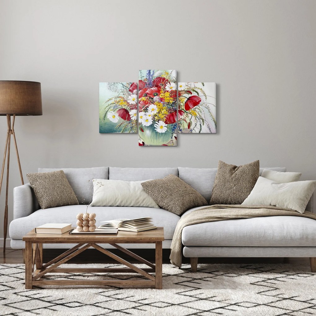 Tablou - Vază cu flori sălbatice (90x60 cm)