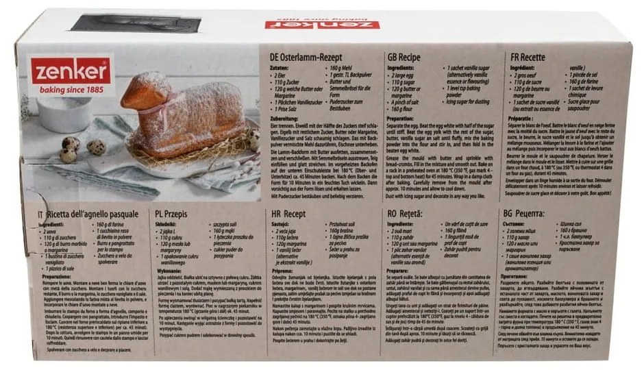 Formă din oțel pentru coacere Zenker Easter Lamb, 900 ml