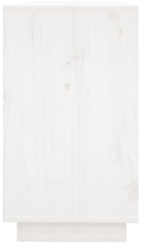 Servanta, alb, 111x34x60 cm, lemn masiv de pin 1, Alb