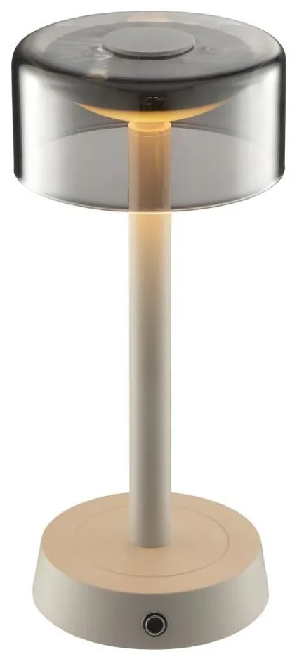 Brilliant - Lampă LED de birou RAZOR, reîncărcabilă, cu reglare a luminozității și control tactil, LED/2,5W/5V 2700K IP44, gri