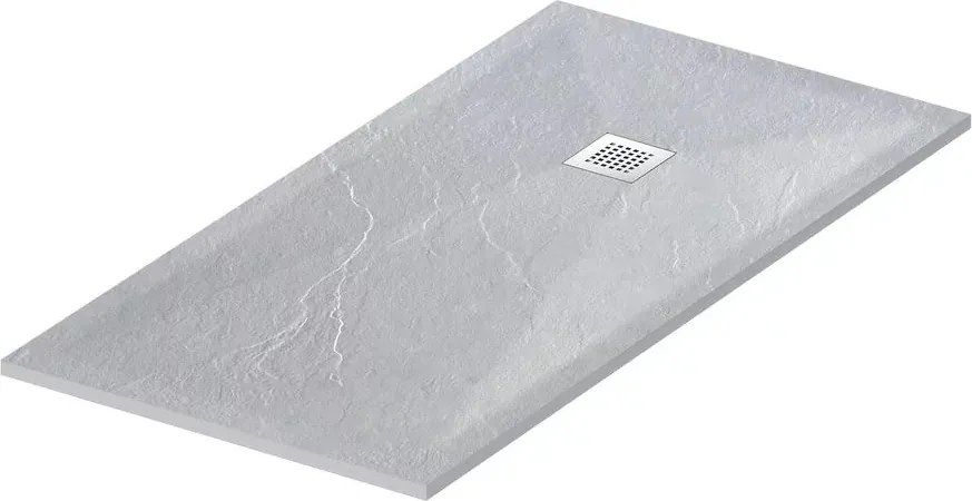 Cadita dus dreptunghiulara Balneo din compozit 90x140 gri deschis