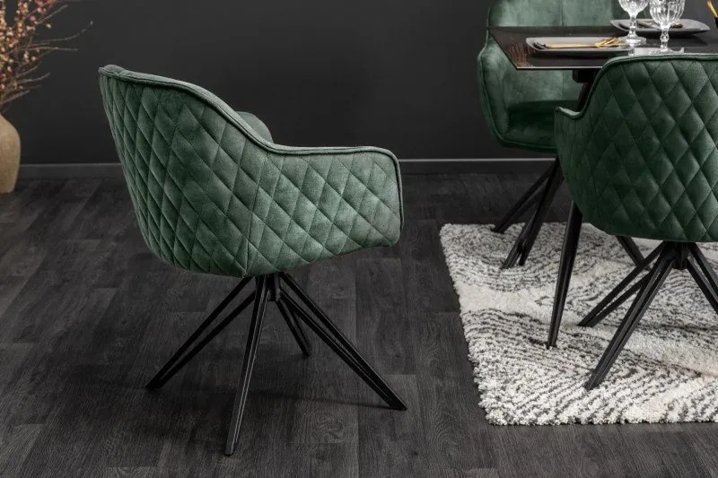 Set 2 scaune moderne pivotante Euphoria verde inchis